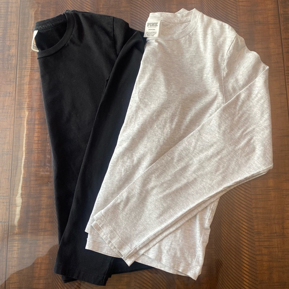 Pink Black and Gray Long Sleeve Shirts bundle size large